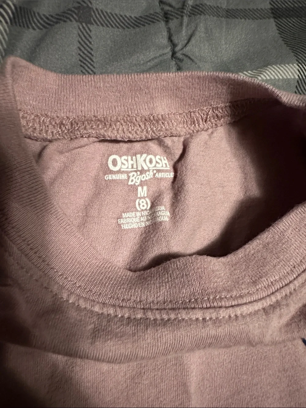 OshKosh B'gosh Dusty Mauve Short Sleeve Tee with Triangle Graphic